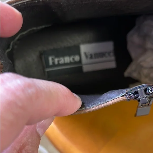 Franco Vanucci Men's Brown Leather Zip and Stretch Chelsea Boots - Picture 3 of 12